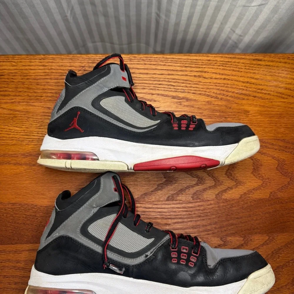 Jordan Flight Club 91‎ Mens Basketball Shoes Black Grey Red Sz 8